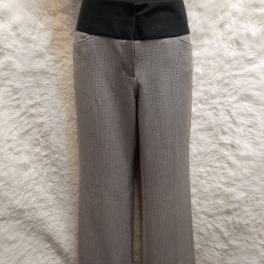 Express Woman's Black Editor Houndstooth Pattern Pants Size: 6R
